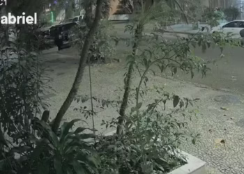 Homem furta rodas de carro estacionado em Ipanema e deixa veículo apoiado sobre tijolos